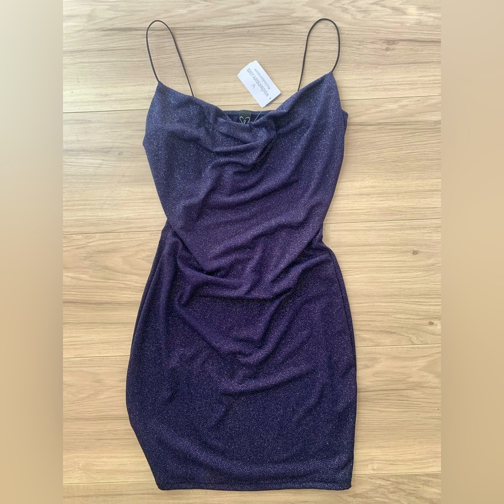 Windsor blue sparkle mini dress